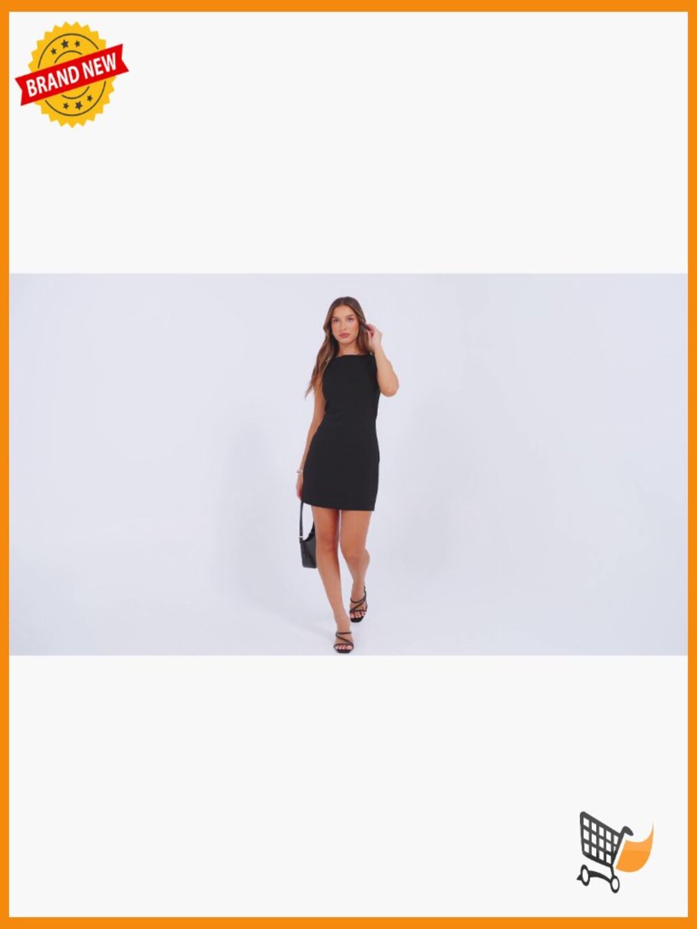 Sleeveless Boat Neck Mini Dress Slim Fit Bodycon Party Club Dress - Picture 7 of 7